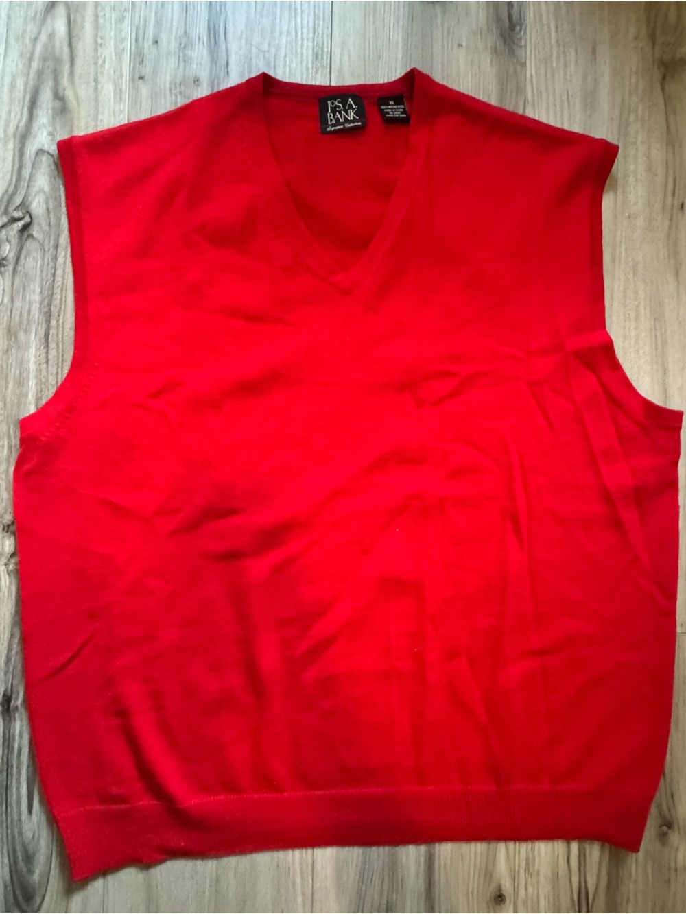 Jos. A. Bank Men’s Bright Red V-Neck Sweater Vest